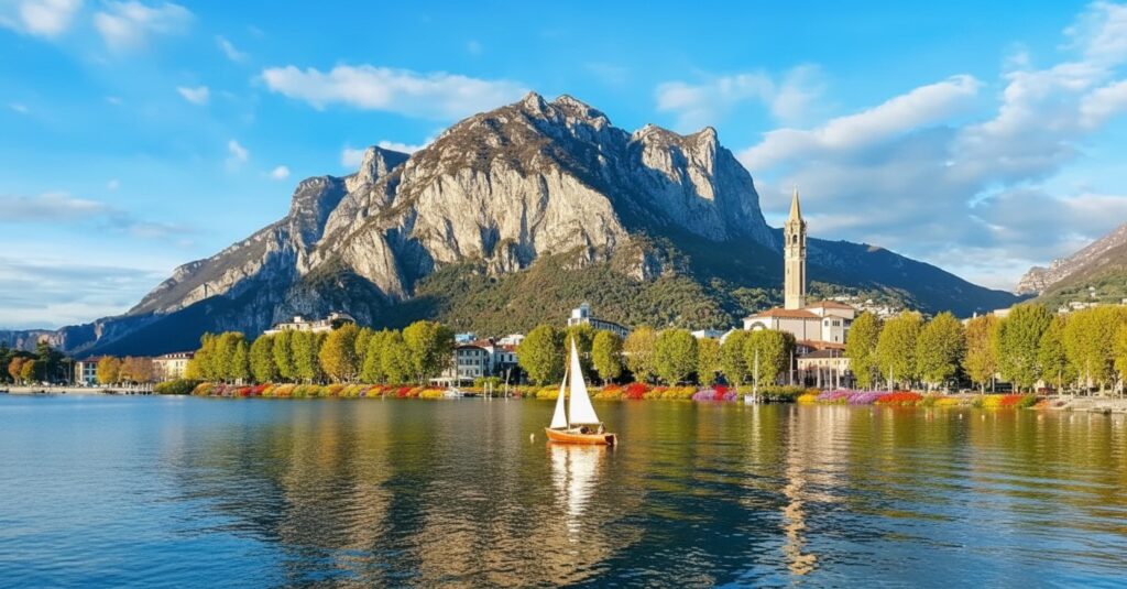 lungo lago di lecco estate