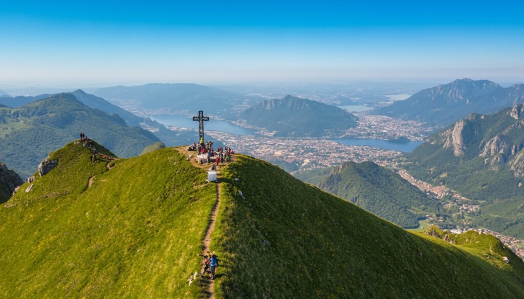 vetta monte due mani lecco laghi e valli